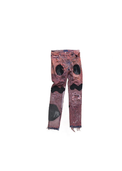 Hollow Red Denim (Skinny)